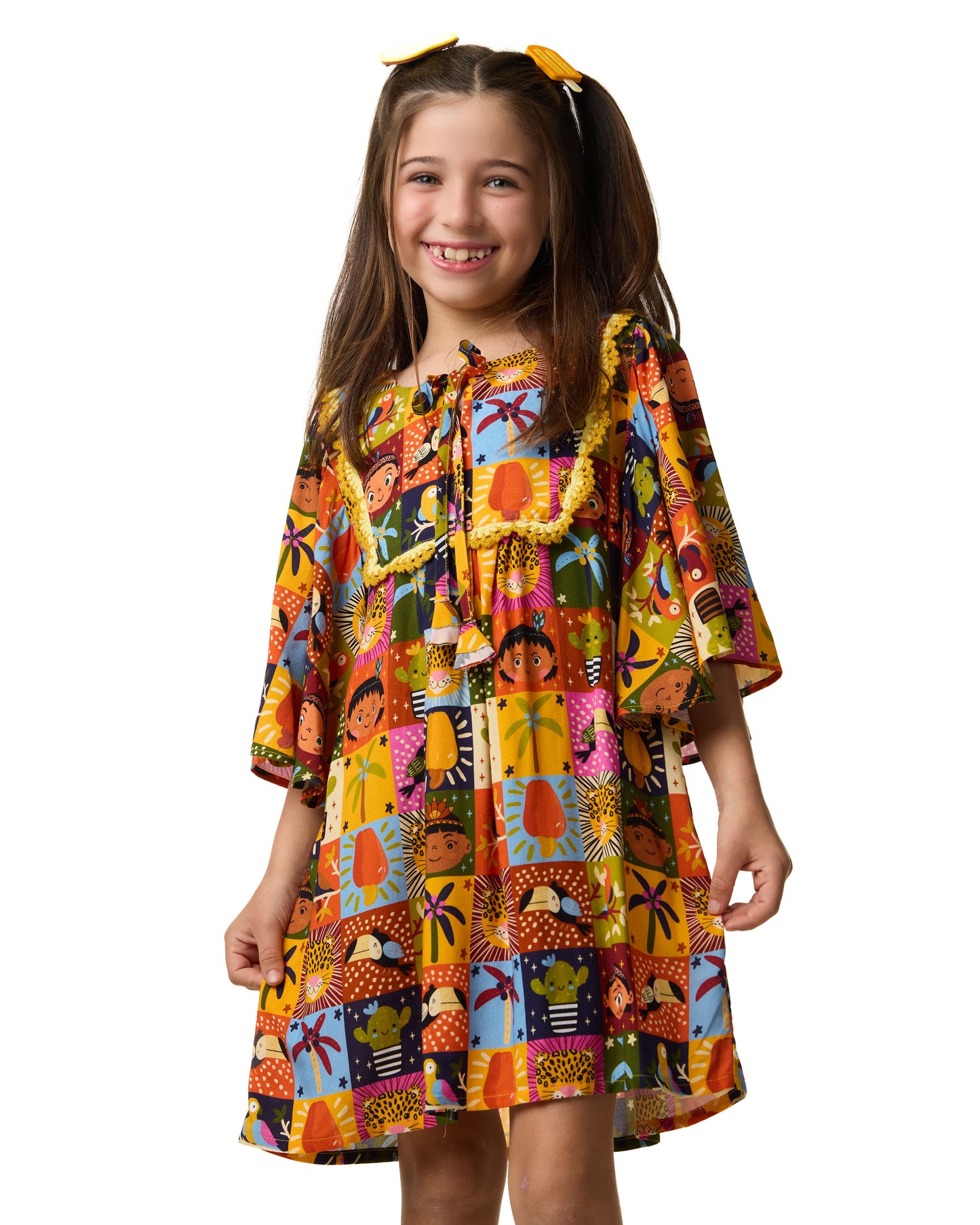 Tropicalia Dress With Crochet