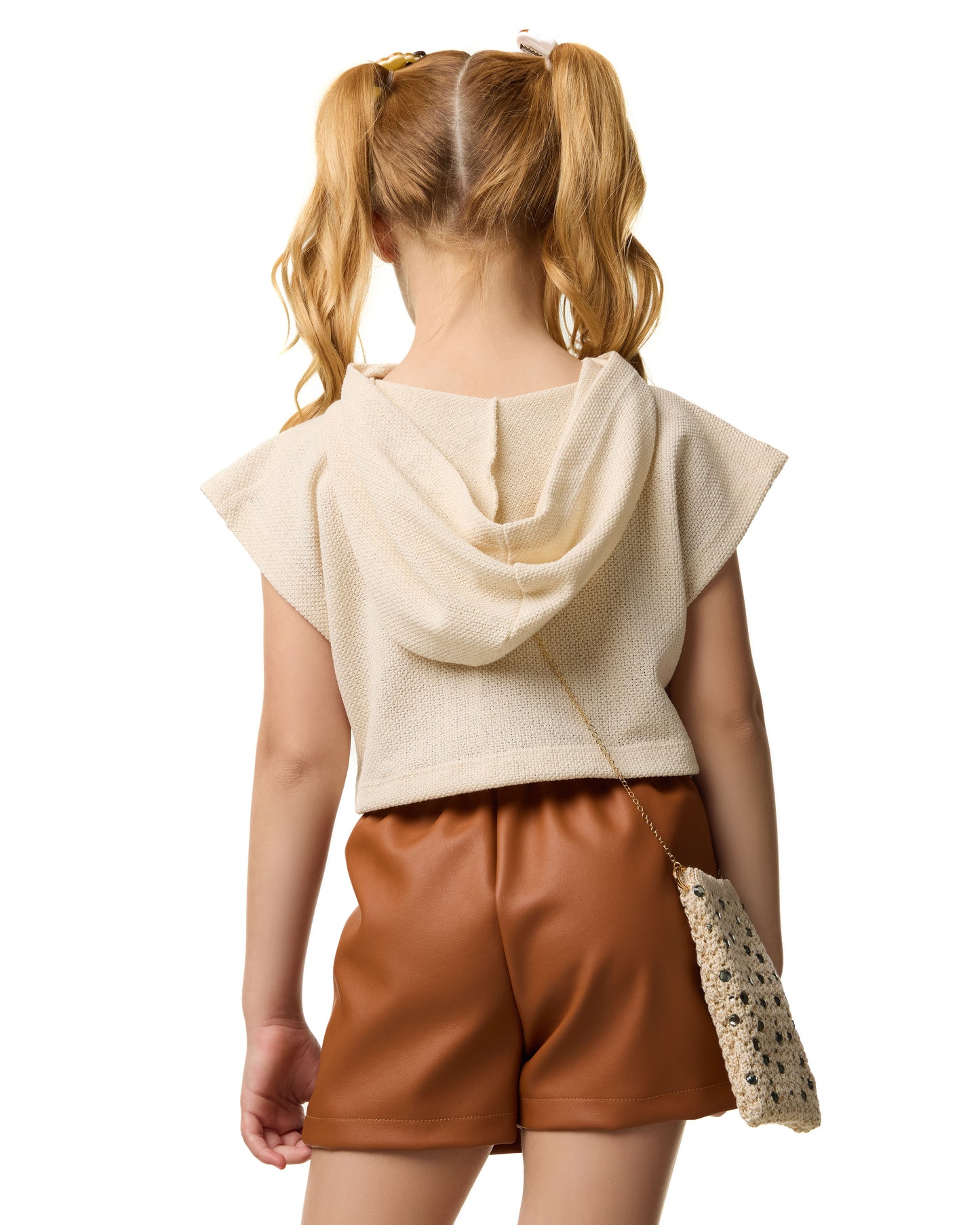 Caramel Ecological Leather Shorts